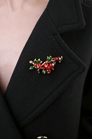 Kırmızı Nar Broş