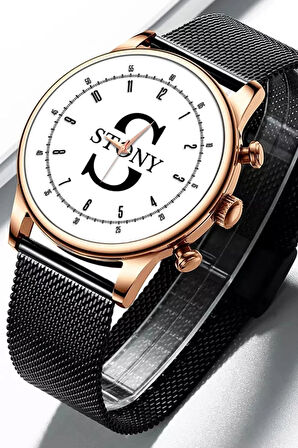 Sade Dereceli Kadran Rose Gold Çerçeve Kadın Kol Saati Sevgiliye Hediye