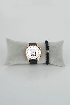 Secdeye Kapan ve Allah'a Yakınlaş Secde İnsan Tasarım Erkek Kol Saati Bileklik Hediye