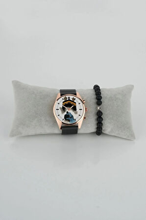 Sevgili Tasarım Kabe ve Müslim Çift Tasarım Erkek Kol Saati Bileklik Hediye