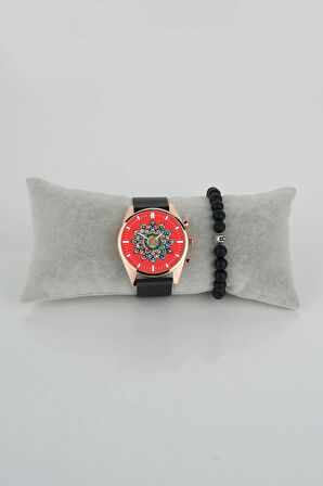 Sanatsal Tasarım Model 10 Mandala Sade Kadran Erkek Kol Saati Bileklik Hediye