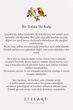 Kuşlar Mineli Broş