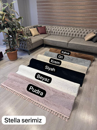 Aries Home Tavşan Tüyü Pembe Yumuşak Makinada Yıkanabilir Kaymaz Antialerjik Dekoratif Halı