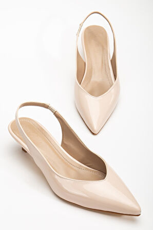 Suins Stephen Model Kadın 4 Cm Kısa Mini Topuklu Rugan Ayakkabı