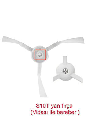 Xiaomi S10T STFCR01SZ modeli uyumlu 2 adet yan fırça