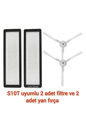 Xiaomi S10T model STFCR01SZ uyumlu filtre yan fırça yedek