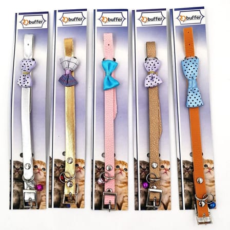 Fiyonklu Kedi Tasması Papyonlu Kedi Köpek Boyun Tasması