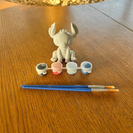 Stitch Boyanabilir 3D Figür Seti - Boya ve Fırça Dahil Çocuk Hobi Aktivite Kiti