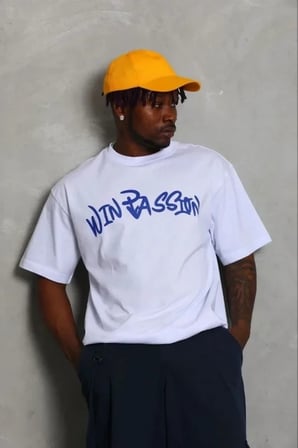 Vexor Erkek Baskılı T-Shirt Kısa Kol Bisiklet Yaka Regular Fit Rahat Kalıp Günlük Tişört - Beyaz