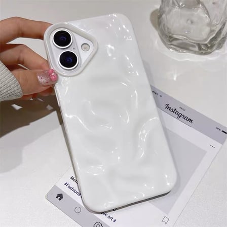 iPhone 17 uyumlu - Yumuşak Silikon Karmaşık Dalgalı Renkli Koruyucu Kılıf