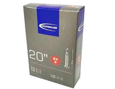 Schwalbe SV6 20x1.10 ile 20x1.50 Arası İç Lastik 40mm Presta İnce