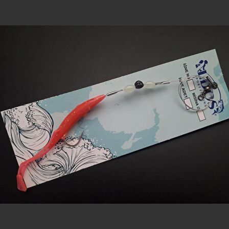 Levrek Lüfer Avcısı (3 ADET) Çelik Telli Silikon Balık 8,5 Cm Pembe