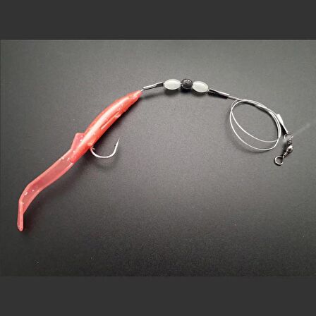 Levrek Lüfer Avcısı (3 ADET) Çelik Telli Silikon Balık 8,5 Cm Pembe