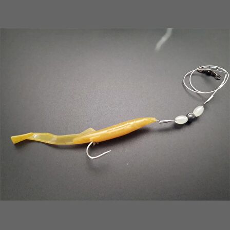 Levrek Lüfer Avcısı (3 ADET) Çelik Telli Silikon Balık 8,5 Cm Sarı