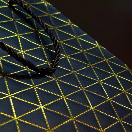 Siyah Geometrik Desenli Mini Boy Karton Hediye Çantası