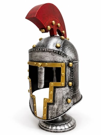 Şövalye Miğferi Biblosu - Metal - 53x16 cm Dekoratif Obje
