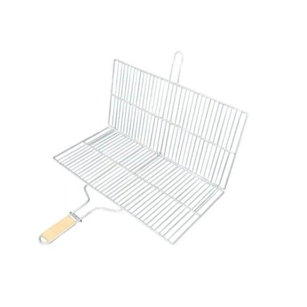 Büyük Boy Mangal Izgarası - 50x30 cm - Ahşap Saplı