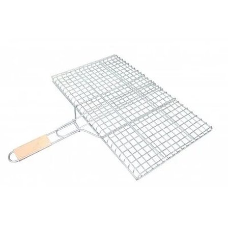 Orta Boy Mangal Izgarası - 40x30 cm - Ahşap Saplı