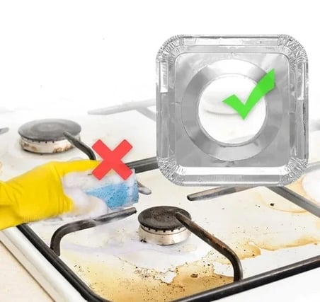 10 Adet Alüminyum Ocak Koruyucu Folyo