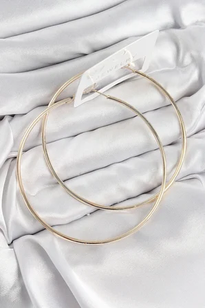USLUCAN ALIŞVERİŞ Pirinç Halka Model Gold Renk Kadın Küpe
