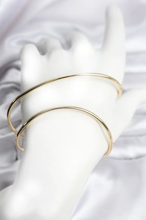 USLUCAN ALIŞVERİŞ Gold Renk Pirinç El Bileziği