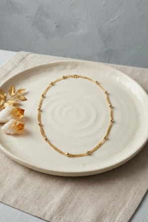 CM Top Zincirli Gold Renk 50 cm Kadın Kolye