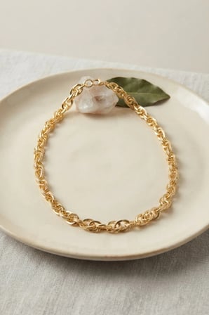 CM Kalın Burgu Model Gold Renk 50 cm Kadın Kolye