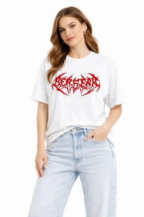 USLUCAN ALIŞVERİŞ Baskılı T-Shirt Yazlık Kısa Kol Bisiklet Yaka Rahat Kalıp Tişört - Beyaz