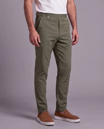 Erkek Toka Detaylı Kumaş Pantolon