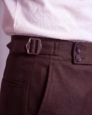 Erkek Toka Detaylı Kumaş Pantolon