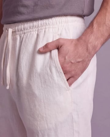 Erkek Rahat Kalıp Keten Pantolon