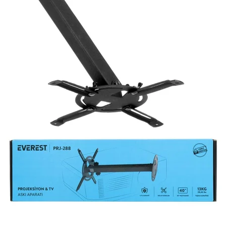 Everest PRJ-288 Teleskopik Ayak (37-52cm) 13Kg Taşıma Projeksiyon ve Monitör Askı Aparatı(1923)