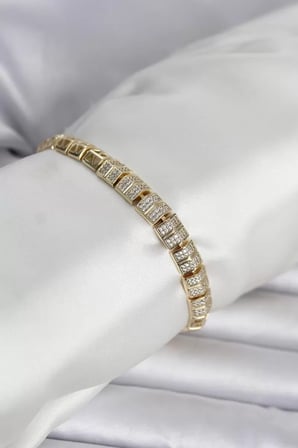 Xuping Zirkon Taşlı Gold Renk Kadın Bileklik - TJ-BB8434