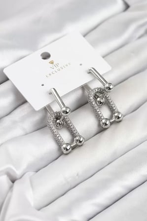 Gümüş Renk VIP Seri Tifani Zirkon Taşlı Kadın Küpe TJ-BKP11896