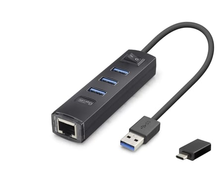 Usb Type-c 3.2 Gen1 Hub Ethernet Gigabit 4 Port Siyah RJ4503