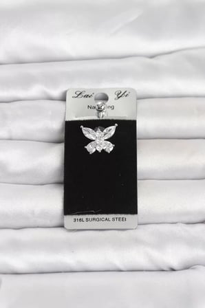 316L Cerrahi Çelik Kelebek Model Göbek Piercing TJ-PR1383