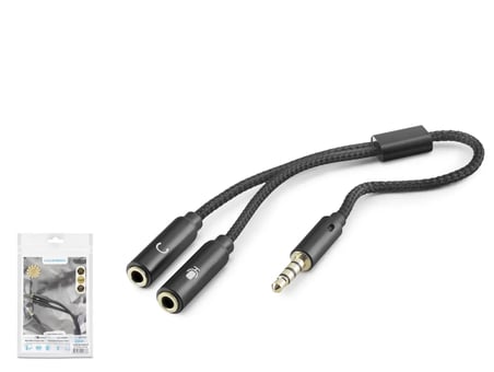 3.5Mm Mikrofon Ve Aux Ses Ayırıcı Adaptör Siyah HDX1083