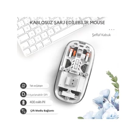 Beyaz 501 Bt+Wireless Mouse ZR1133