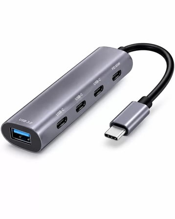 Type-C Hub Pd Usb 3.0 Usb-C 5 Port 60W Gri HDX7895