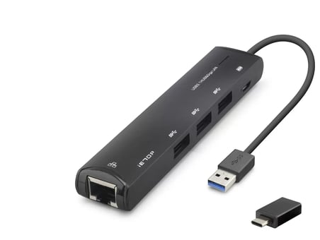 Usb Type-c 3.2 Gen1 Hub Gigabit Lan 4 Port 5 Gbps Siyah HDX7897
