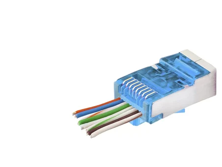Cat6E Ez Rj45 Metal Konnektör 100 Adet Plastik Kutu - Mavi ND2420