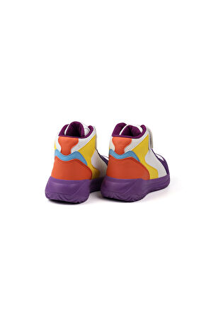 Unisex Çocuk Mor Basket Spor Ayakkabı - Renkli, Rahat Günlük