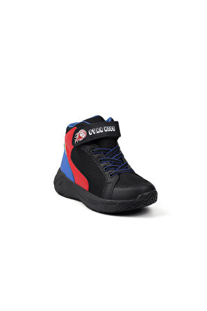 Unisex Çocuk Siyah Basket Spor Ayakkabı - Renkli, Rahat Günlük