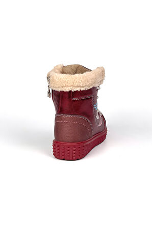 Kız Çocuk Bordo İçi Kürklü Termo Taban Suya Soğuğa Dayanıklı Günlük Rahat Bot
