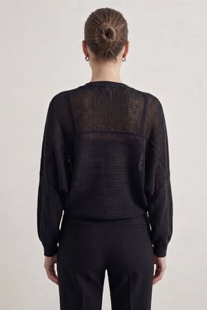 Premium Ajurlu İnce Triko Bolero Hırka
