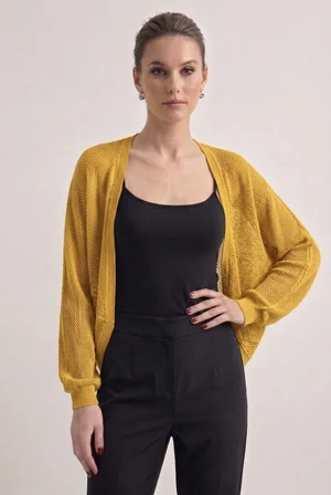 Premium Ajurlu İnce Triko Bolero Hırka