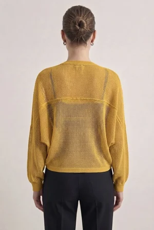Premium Ajurlu İnce Triko Bolero Hırka
