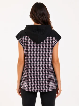 Kapüşonlu Kolsuz Kadın Oversize Sweatshirt