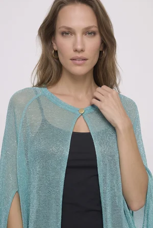 Simli İnce Elegant Premium Triko Pelerin