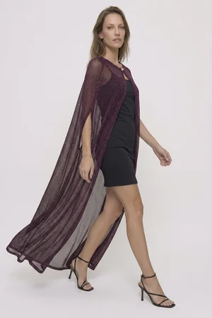 Simli İnce Elegant Premium Triko Pelerin